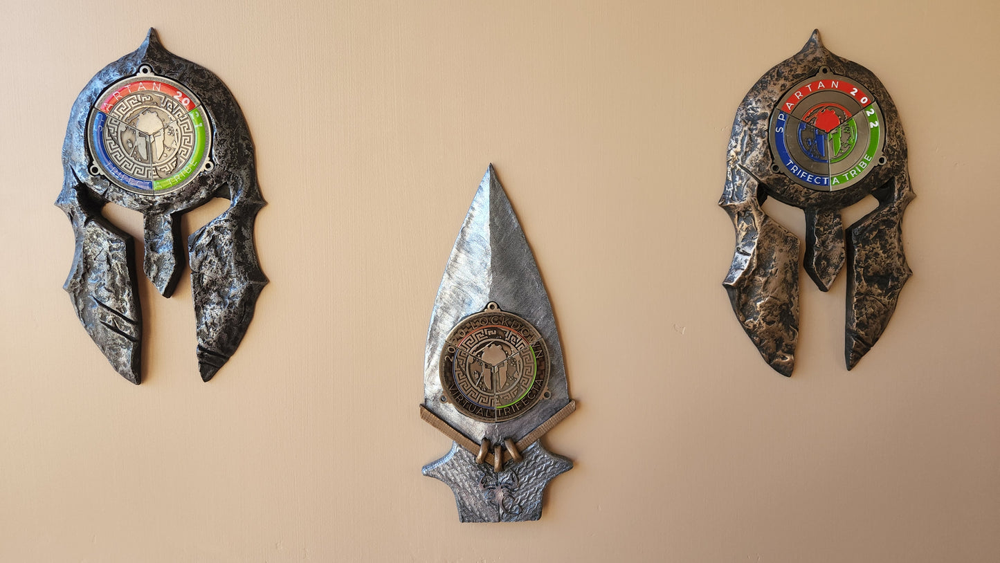 Spartan Helmet Medal display- OCR trifecta medal holder