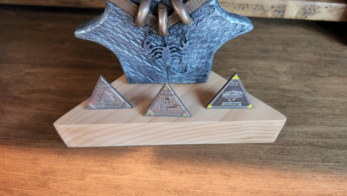 Spartan Race Trifecta Spear medal holder for Desk version Finisher medal OCR medal display DEKA FIT Spartan Trail Hurricane Heat