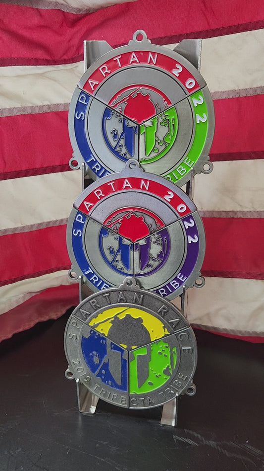 Spartan Trifecta Holders Holds up to 3 Trifectas 9wedges, Weekend trifecta, or Multi X trifectas