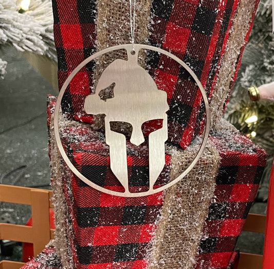 Spartan Christmas Ornament Spartan Claus Spartan OCR Festive Holiday Ornament Stainless